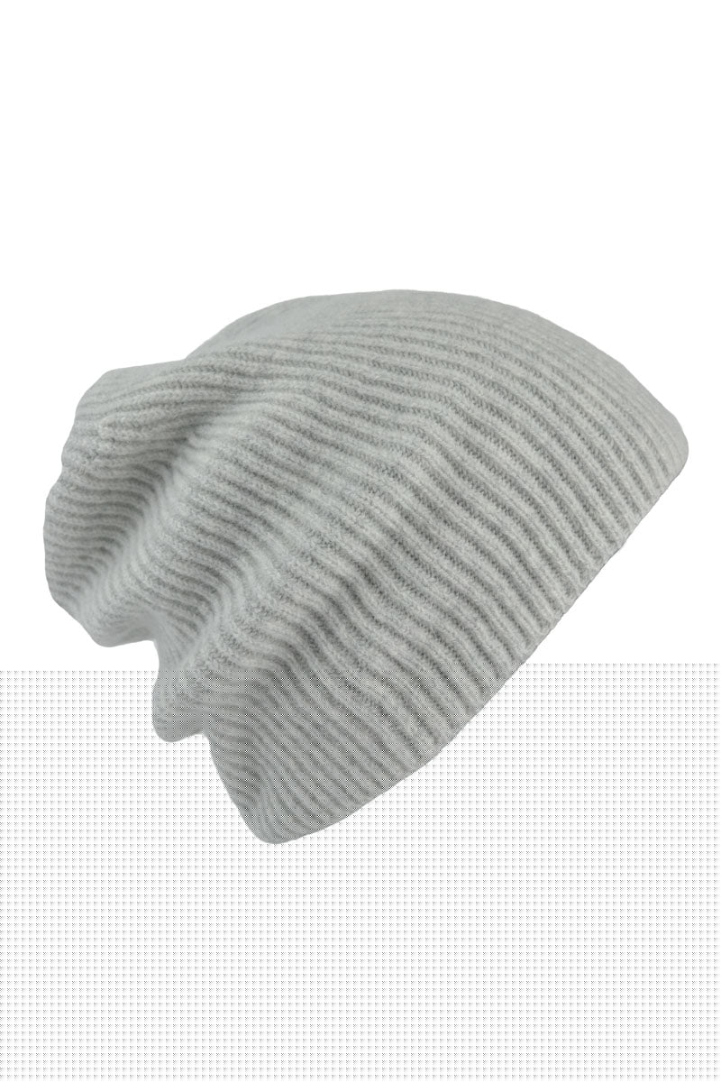 Lambswool Ribbed Beanie Hat