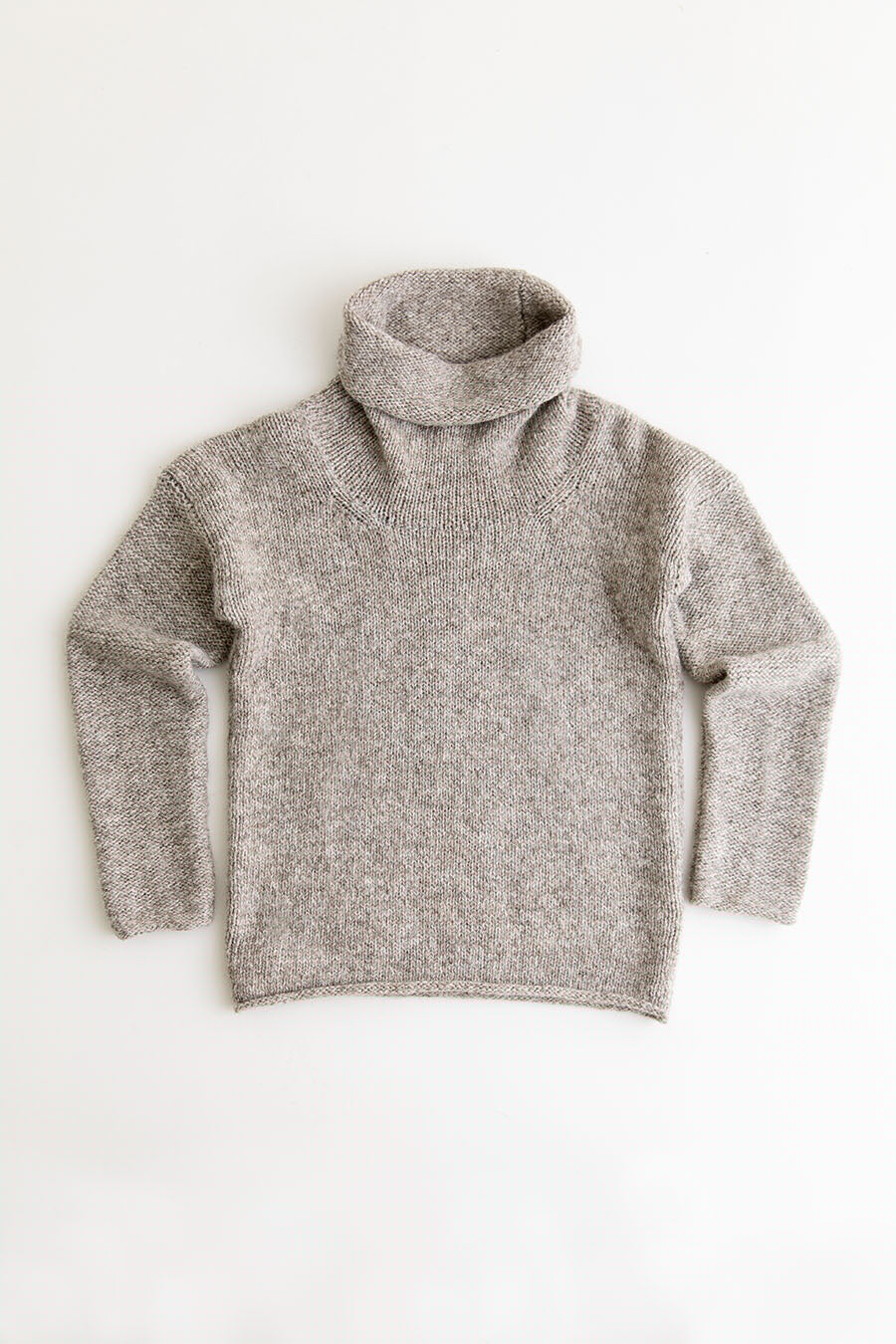 womens chunky cowl neck jumper natural undyed wool
