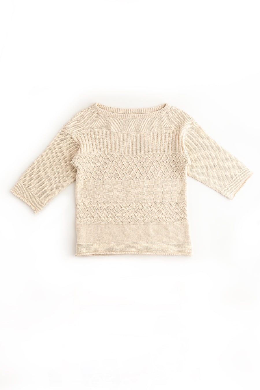 womens almond gansey jumper sweater lambs wool boat neck